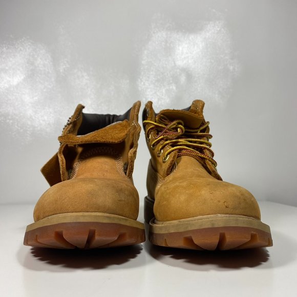 Timberland Youth Boots Waterproof Nubuck Wheat Brown Sz 3M - Picture 3 of 16